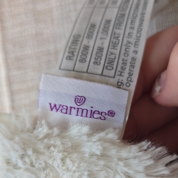 Cream Fuzzy Warmies Microwaveable Pad - Picture 2 of 4